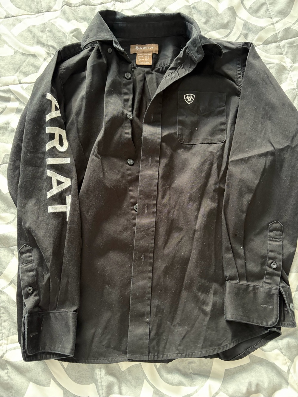 Ariat Black Long-Sleeve Button-Up Shirt Jacket
